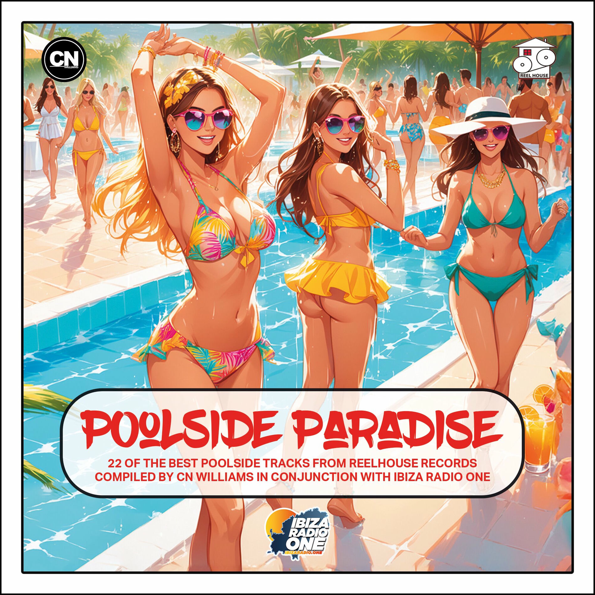 Album cover of Poolside Paradise - Compiled by CN Williams (in conjunction with Ibiza Radio One)