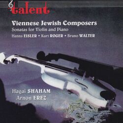 Cover of Eisler / Roger / Walter: Sonatas for Violin and Piano