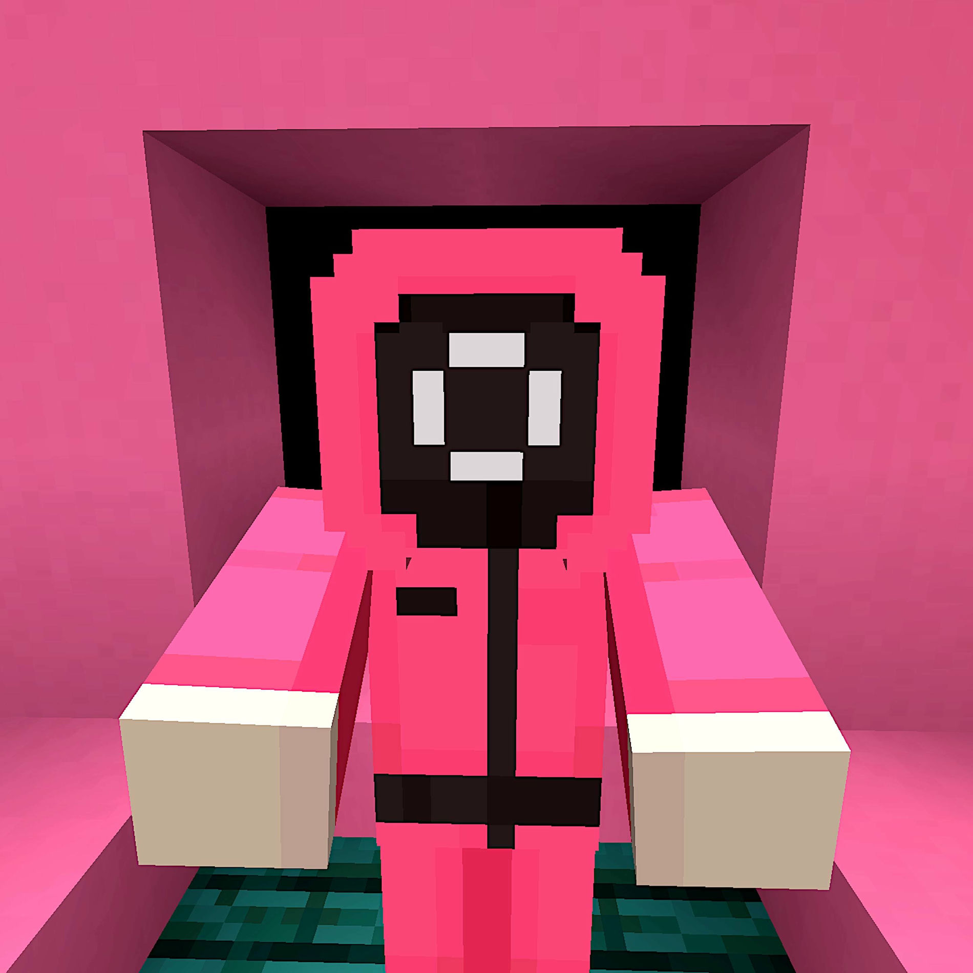 Album cover of Squid Game Pink Soldiers Theme (Minecraft Note Blocks)