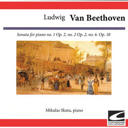 Cover of Ludwig van Beethoven: Sonata for piano no. 1 Op. 2, no. 2 Op. 2, no. 6. Op. 10 by undefined