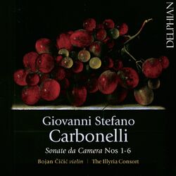 Cover of Giovanni Stefano Carbonelli: Sonate da Camera, Nos 1–6