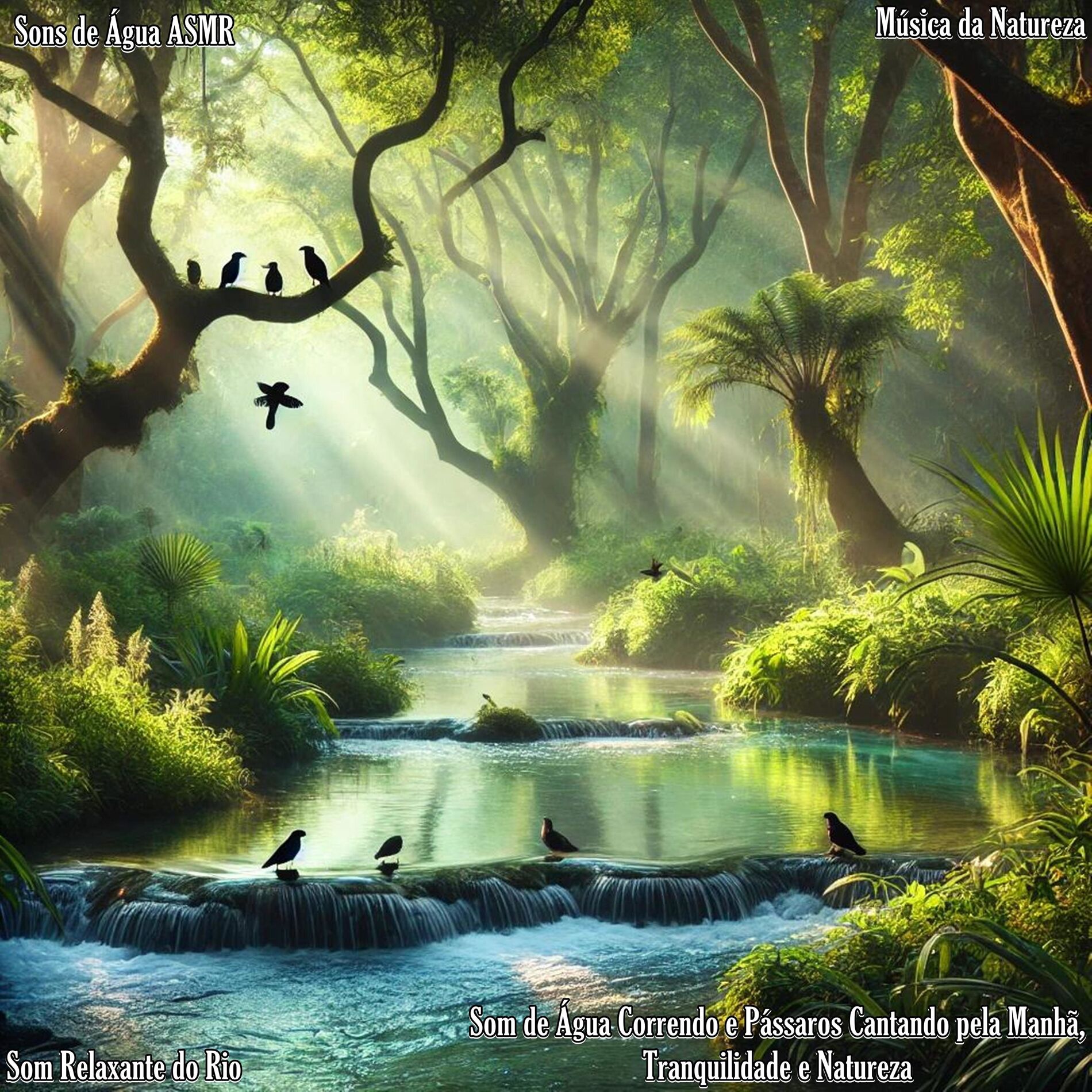 Album cover of Som de Água Correndo e Pássaros Cantando pela Manhã, Tranquilidade e Natureza