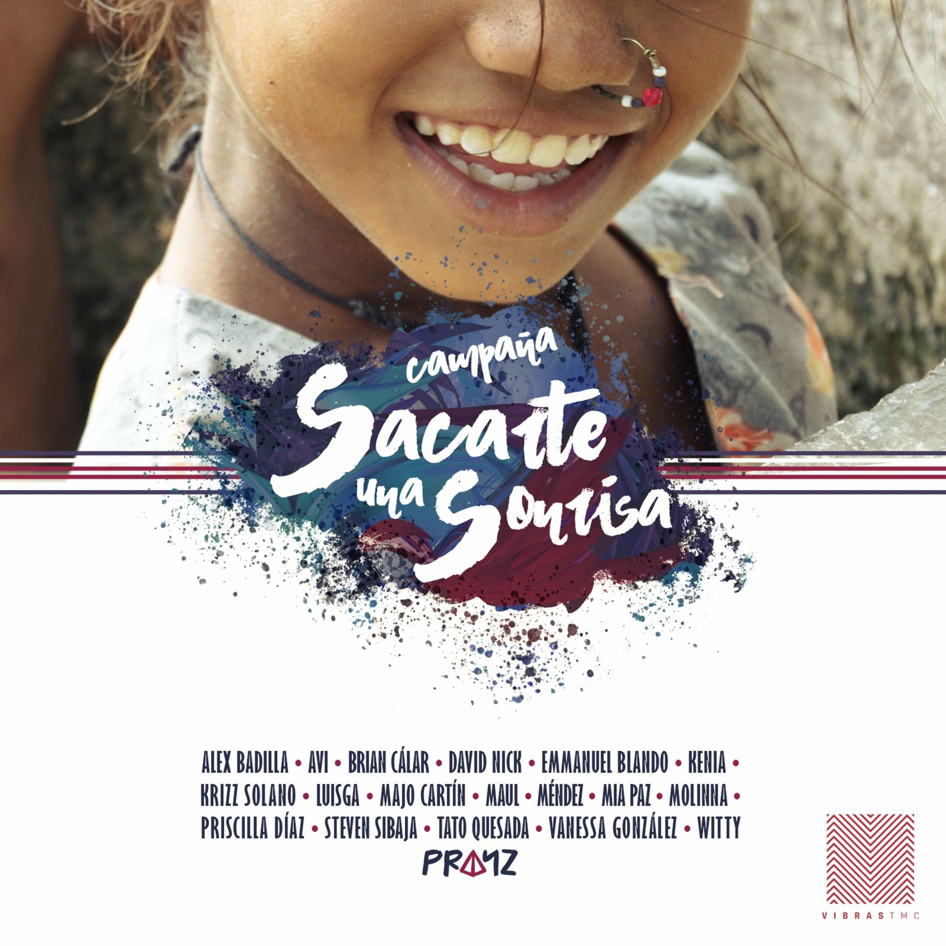 Album cover of Sacarte Una Sonrisa (feat. Alex Badilla, Avi, Brian Cálar, David Nick, Emmanuel Blando, Kenia, Krizz Solano, Luisga, MaJo Cartín, 