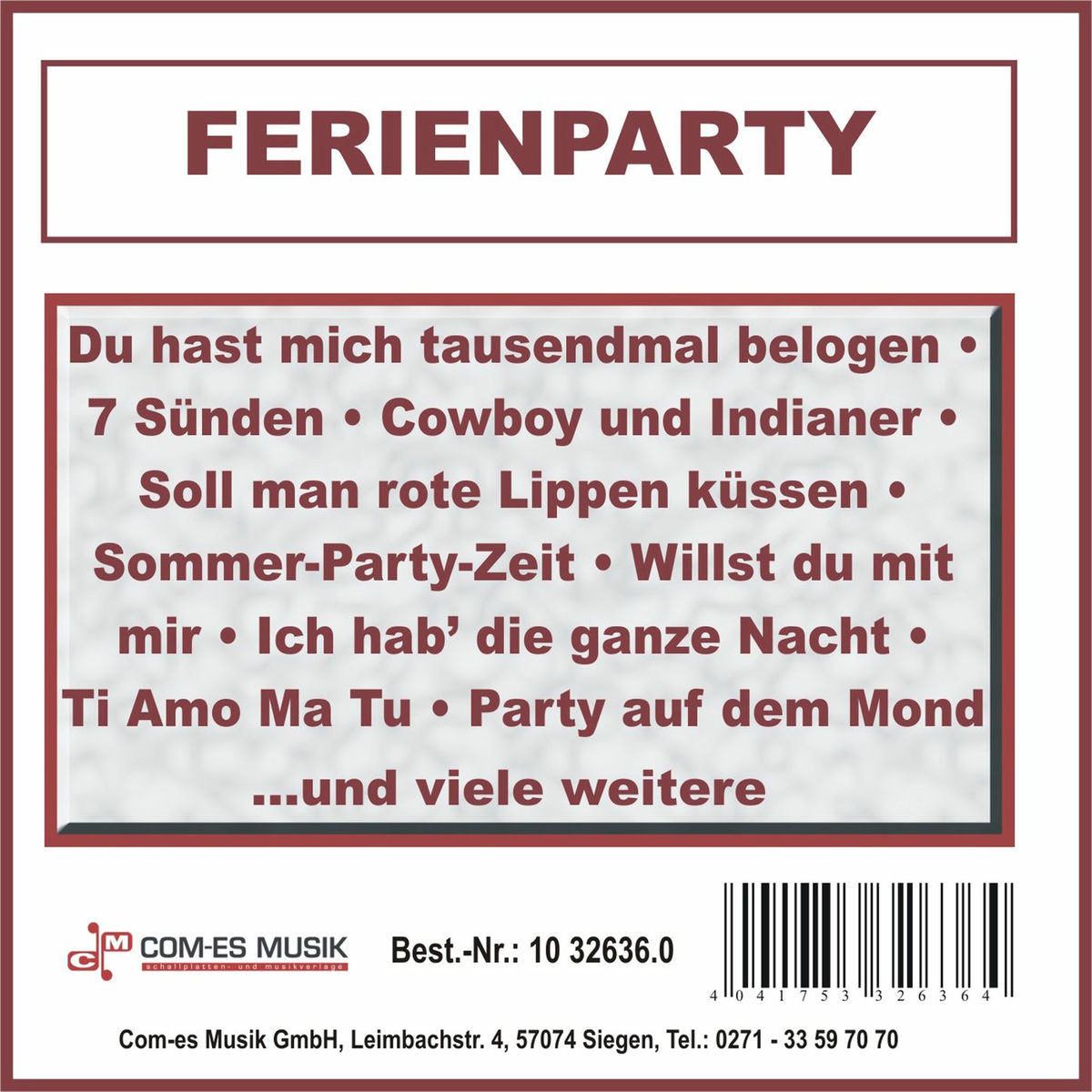 Album cover of Ferienparty