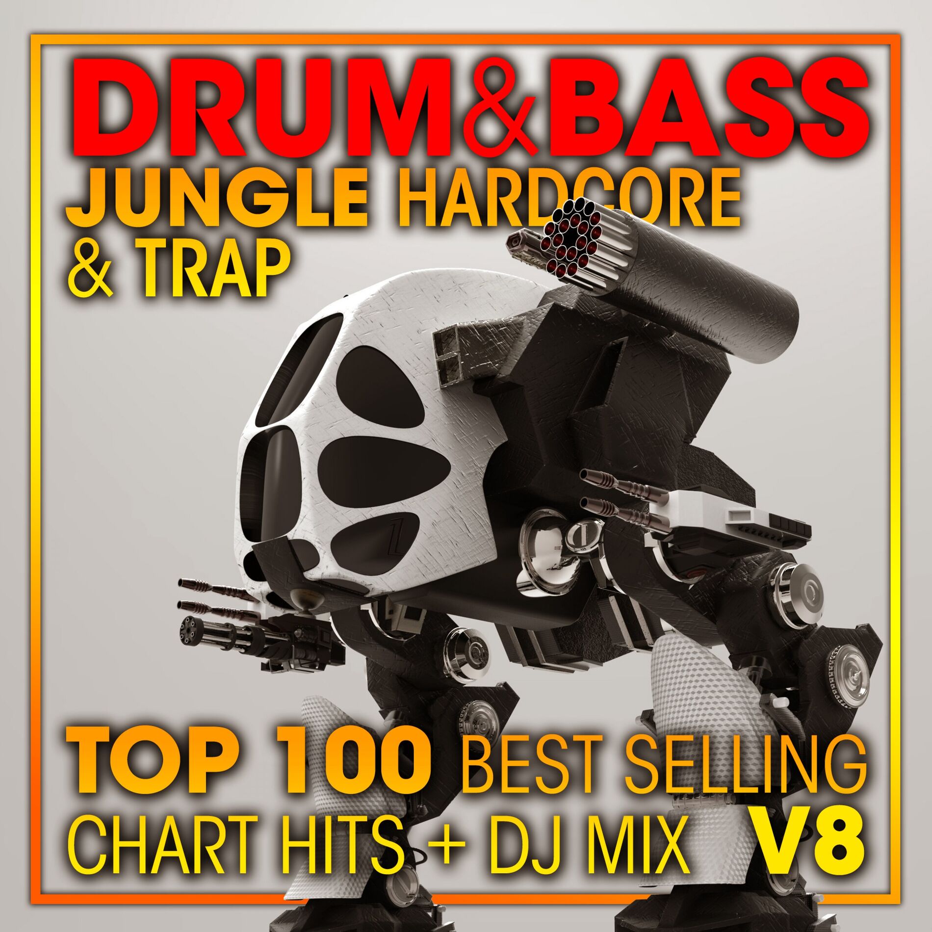 Album cover of Drum & Bass, Jungle Hardcore and Trap Top 100 Best Selling Chart Hits + DJ Mix V8