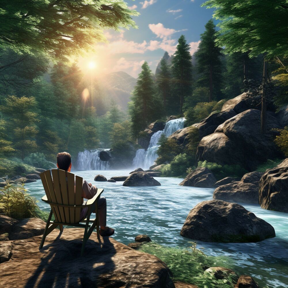 Picture of Waterfall Serenity: Relaxation Waterscapes