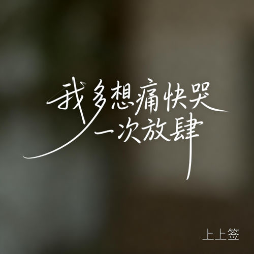 我多想痛快哭一次放肆