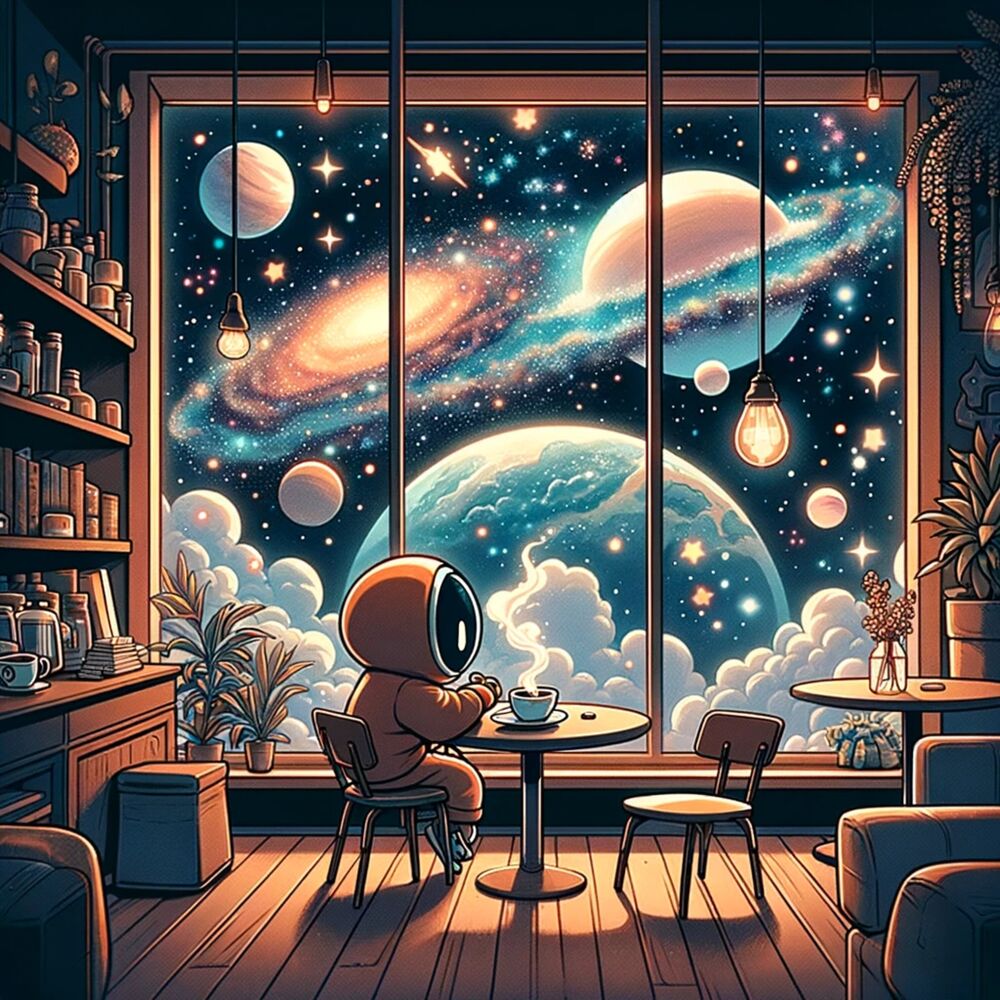 Picture of Coffee and Celestial Dreams