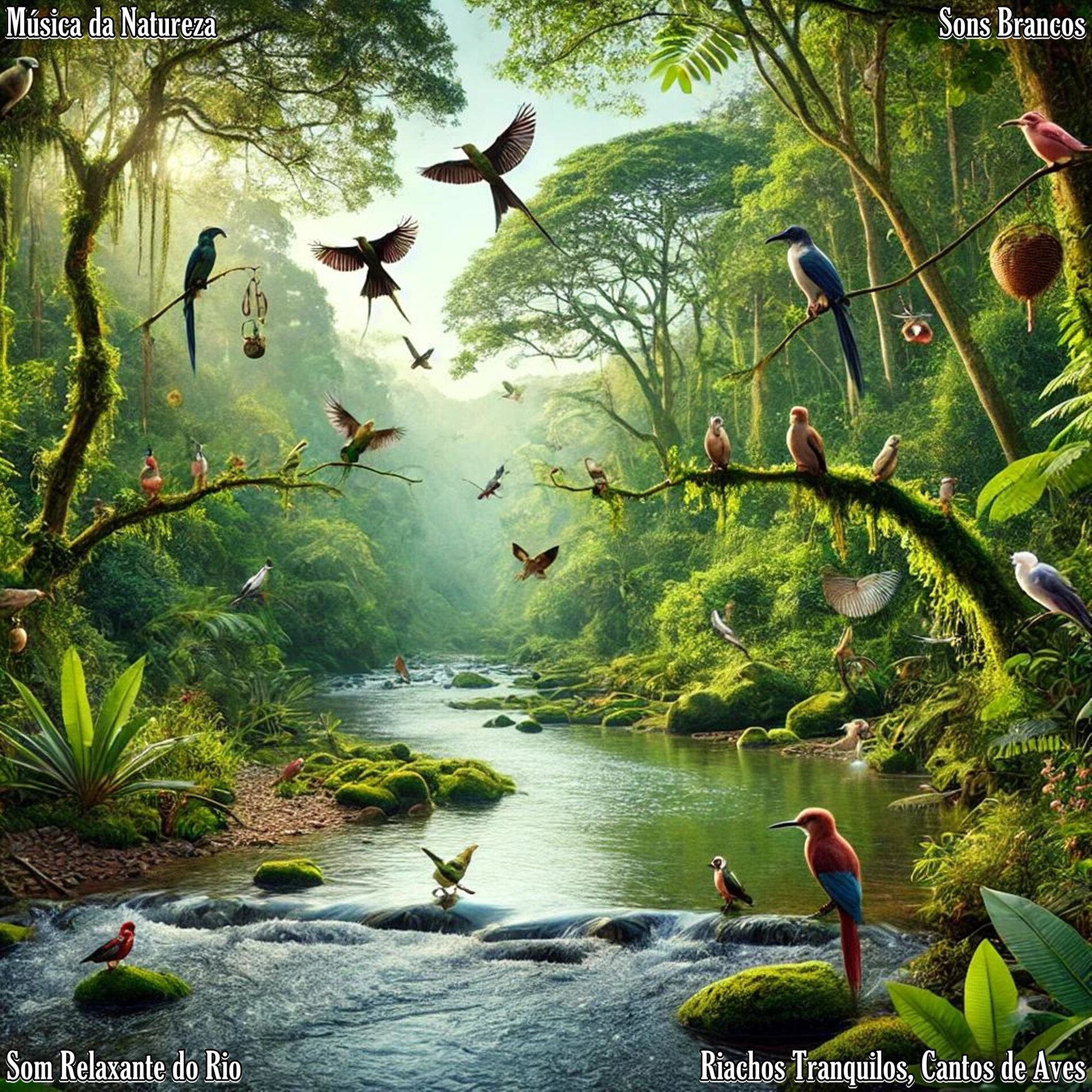 Album cover of Riachos Tranquilos, Cantos de Aves