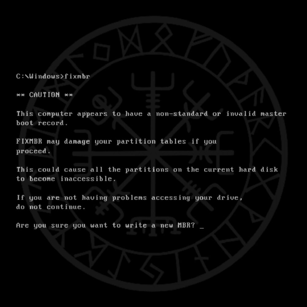 Picture of C:\>FIXMBR