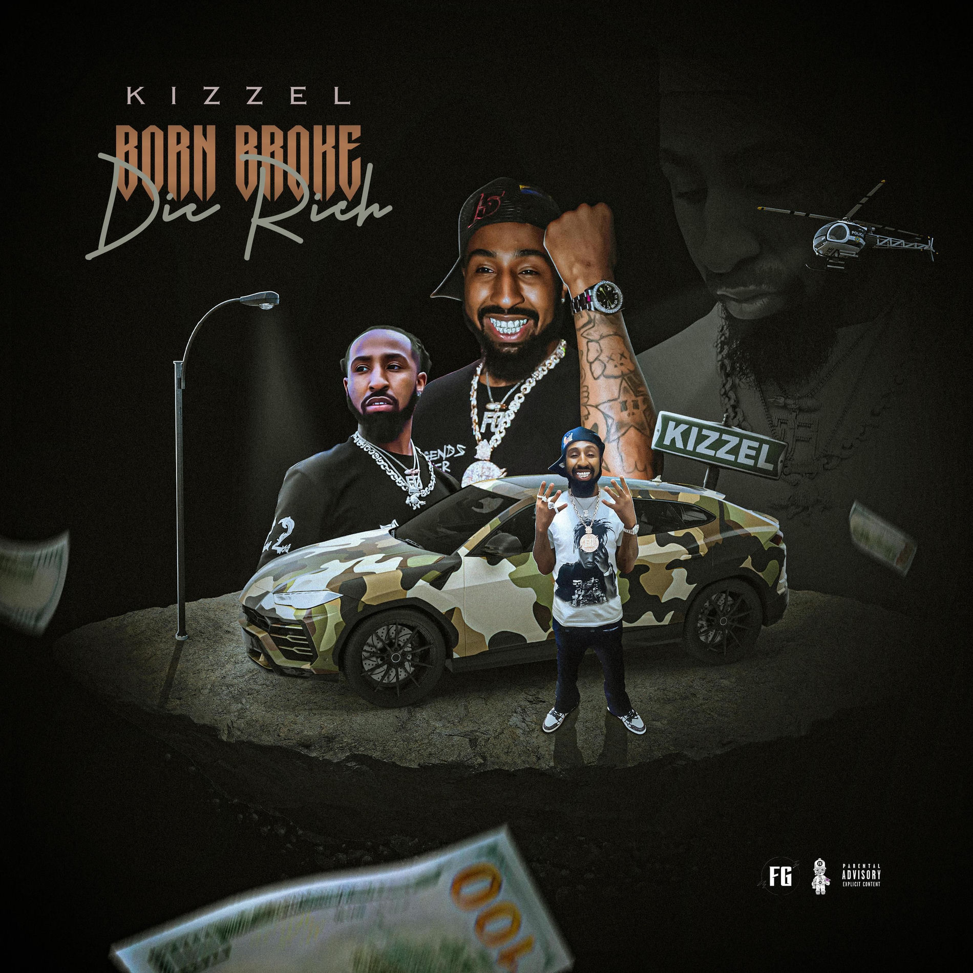 Album cover of BORN BROKE DIE RICH