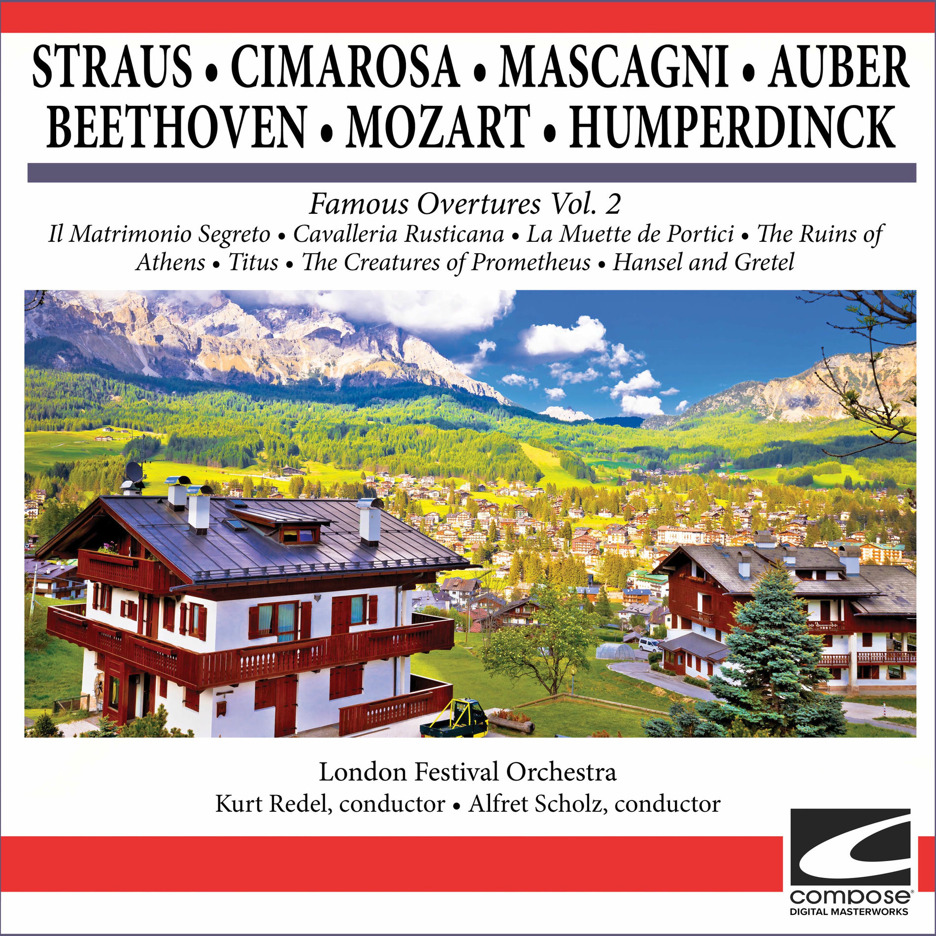 Album cover of Famous Overtures Vol. 2 - Il Matrimonio Segreto - Cavalleria Rusticana - La Muette de Portici - Die Ruinen von Athen - Titus - The