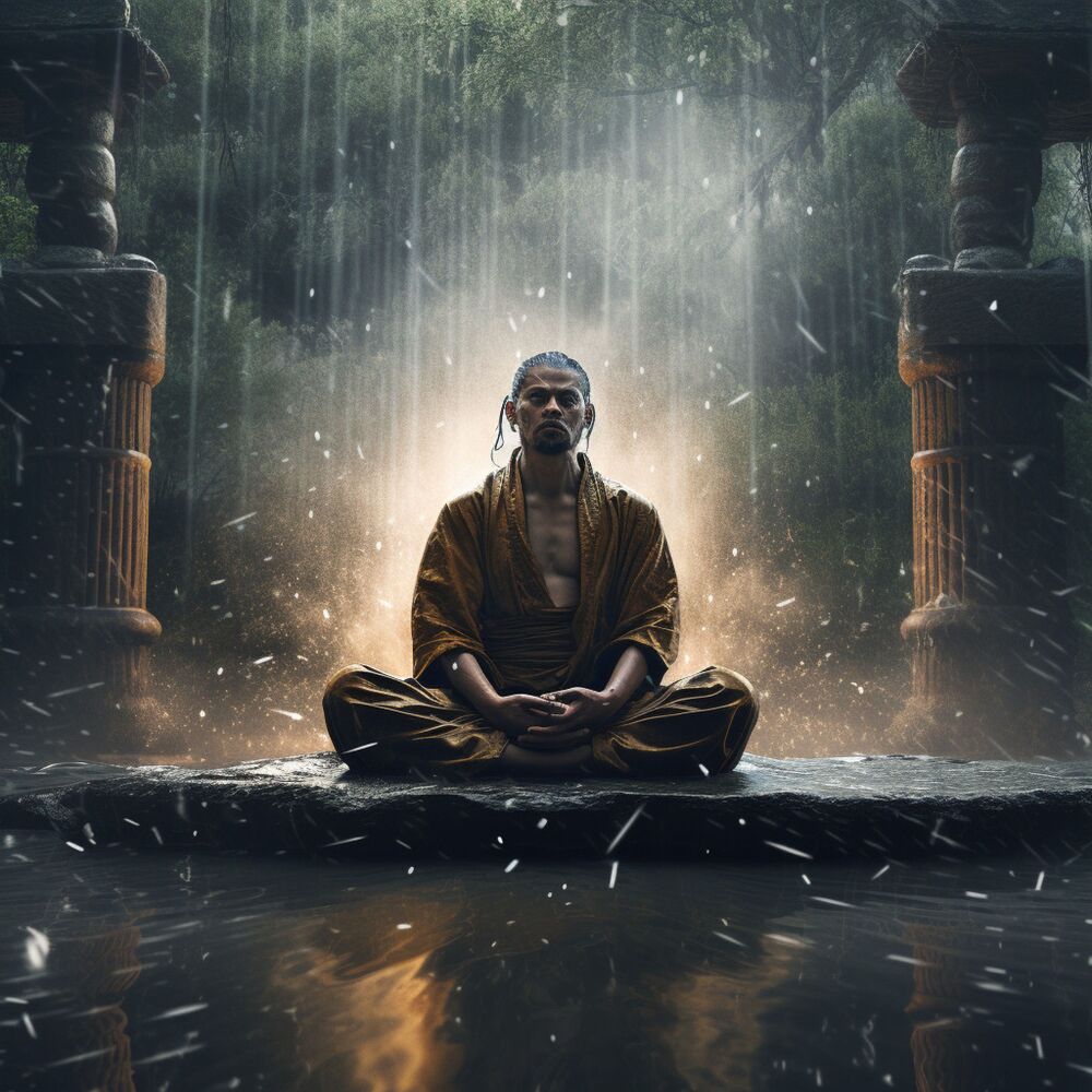 Picture of Rain Tranquility: Meditation Water Echoes