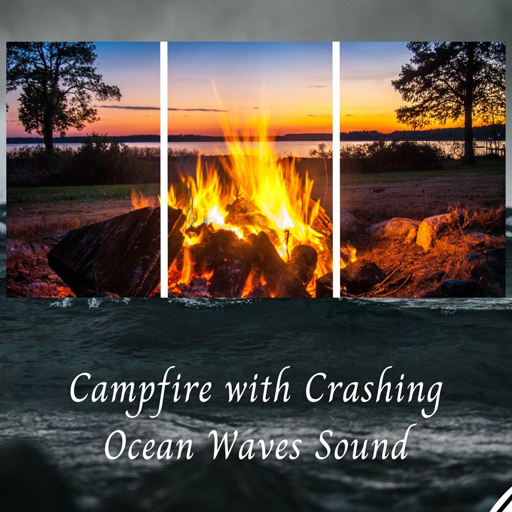 Picture of Campfire with Crashing Ocean Waves Sound