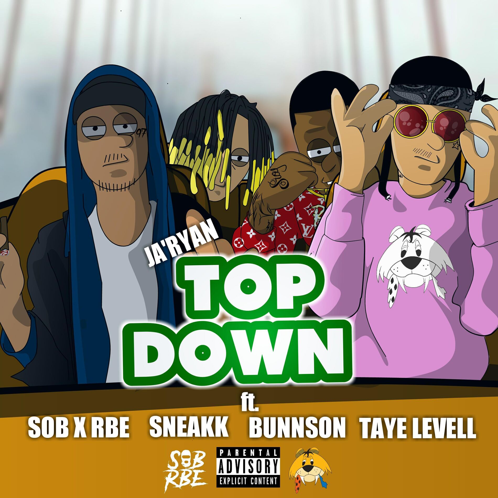 Album cover of Top Down (feat. SOB X RBE, Sneakk, Bunnson & Taye Levell)