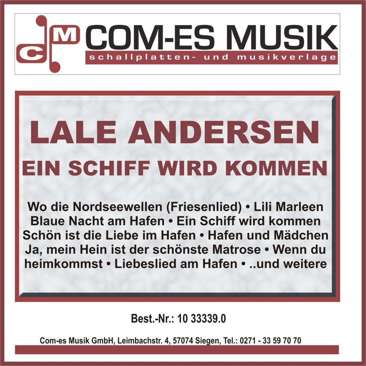 Album cover of Ein Schiff wird kommen