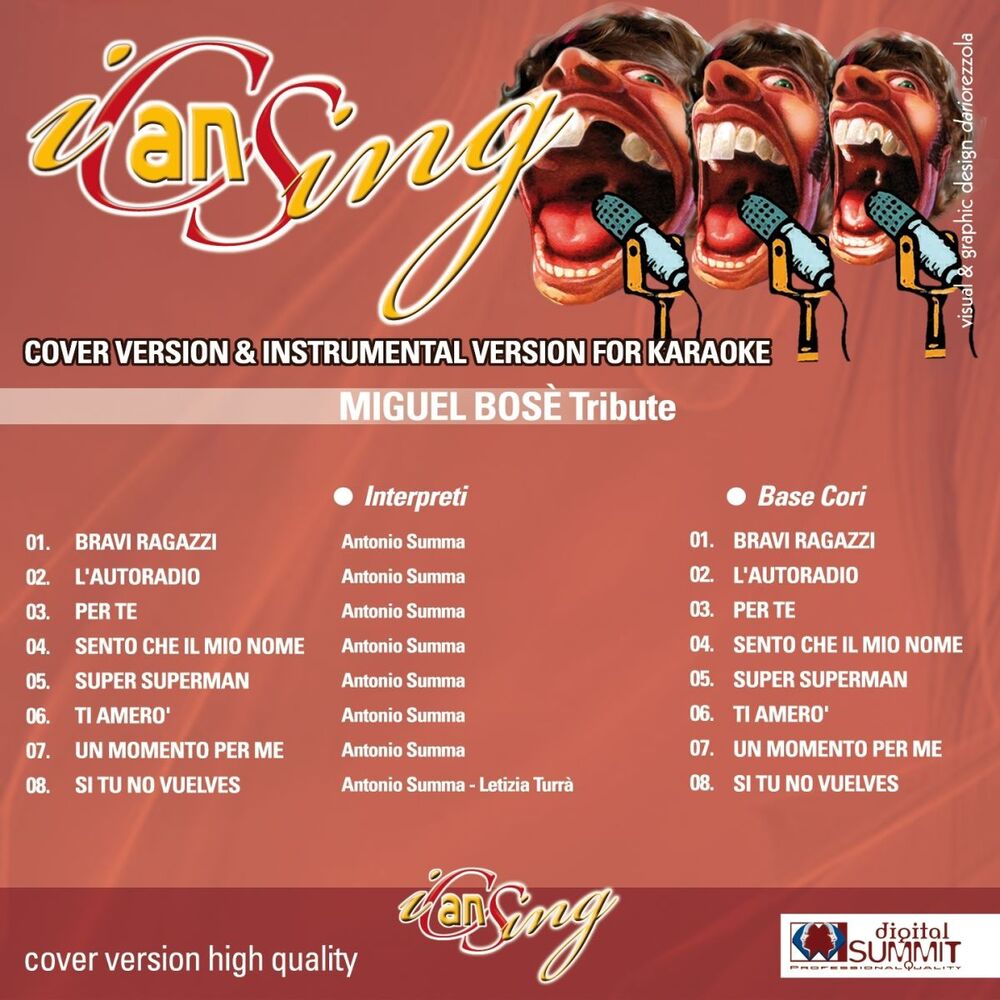 Picture of I Can Sing : Miguel Bose' Tribute (Cover and Instrumental Versions for Karaoke)