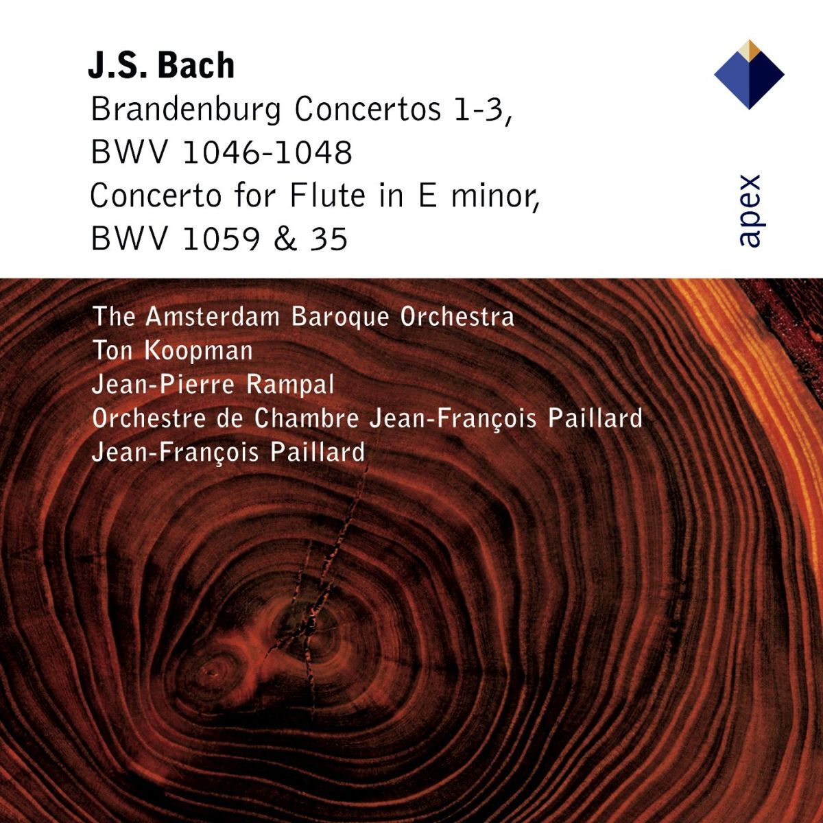 Album cover of Bach, JS: Brandenburg Concertos Nos 1 - 3, BWV 1046 - 1048 & Flute Concerto, BWV 1059R
