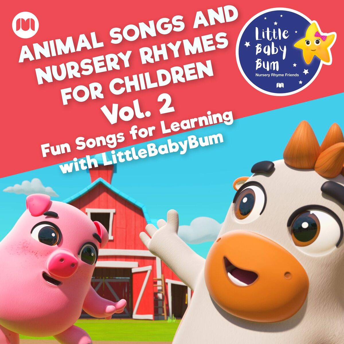 Album cover of Animal Songs and Nursery Rhymes for Children, Vol. 2 - Fun Songs for Learning with LittleBabyBum