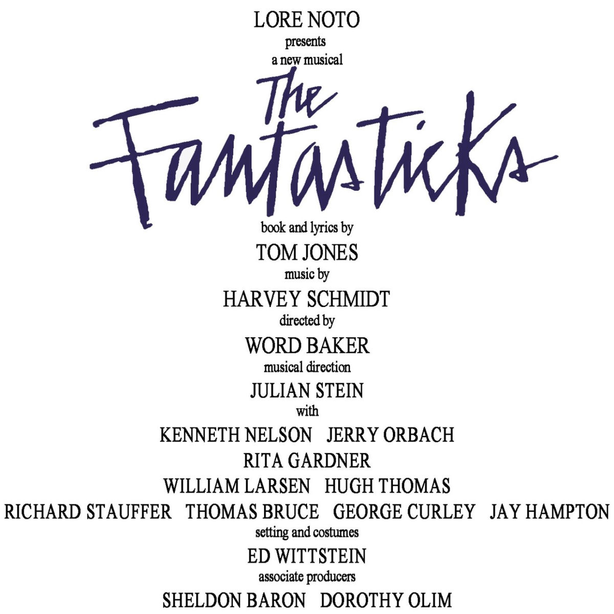 Album cover of The Fantasticks (Original Soundtrack Recording)