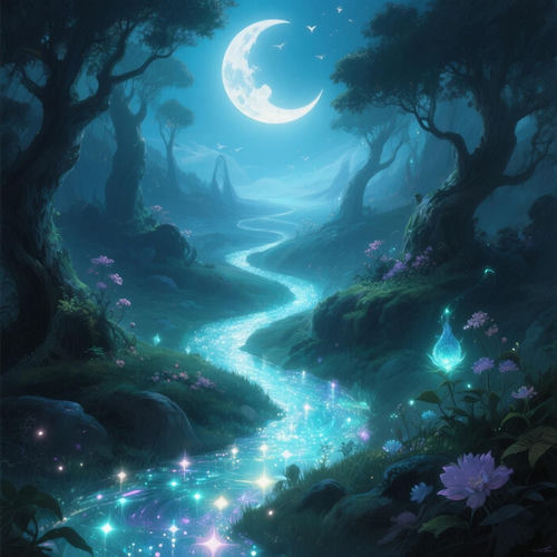 Shimmering Moonlit Trail