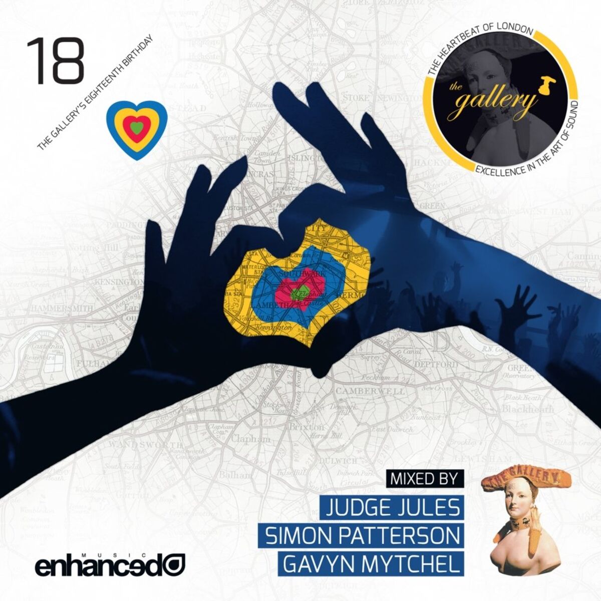 Album cover of The Gallery - 18 Years Mixed By Judge Jules, Simon Patterson & Gavyn Mytchel