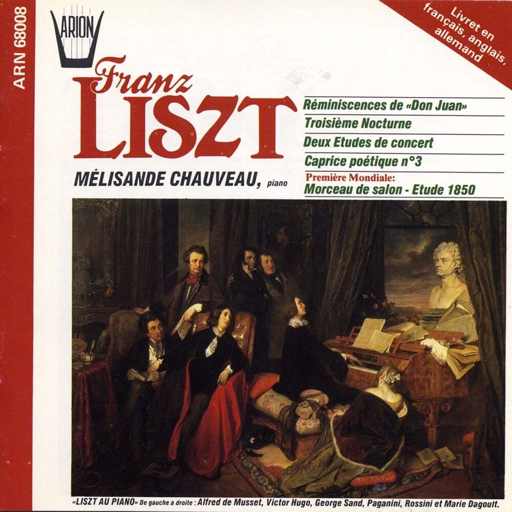 Picture of Liszt : Réminiscences de Don Juan, 3ème Nocturne, Deux études de concert, Caprice poétique No.3, Morceau de salon-étude 1850