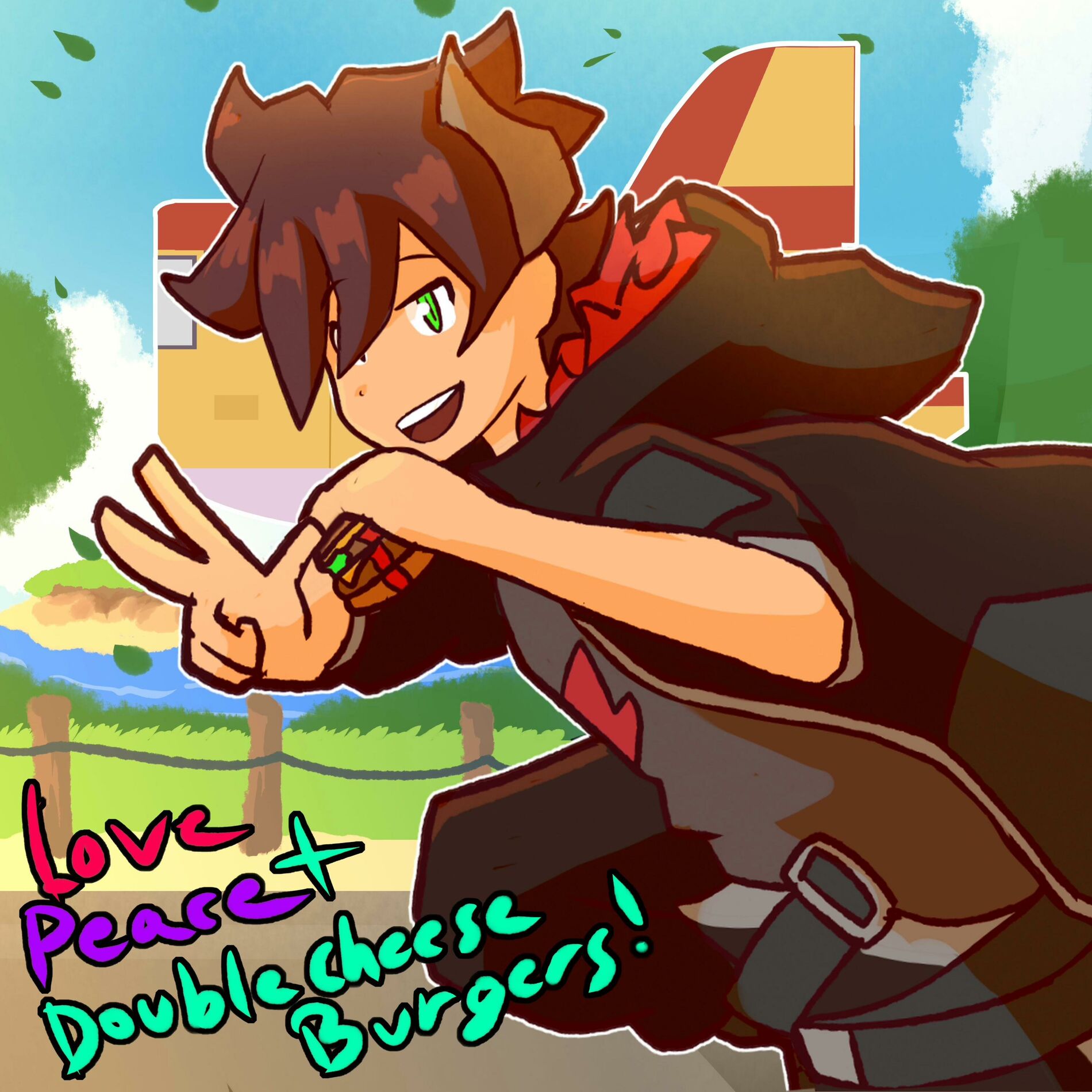 Album cover of Love, Peace And Double Cheeseburgers