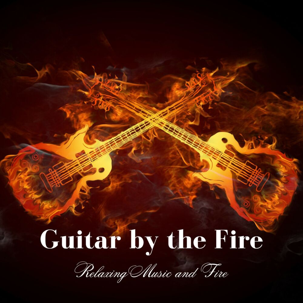 Picture of Guitar by the Fire: Relaxing Music and Fire