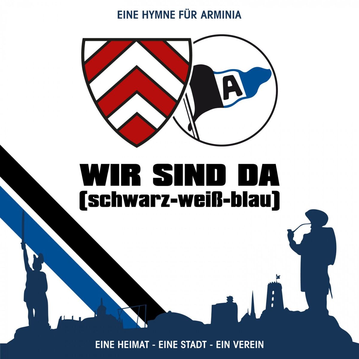 Album cover of Wir sind da (schwarz-weiß-blau)