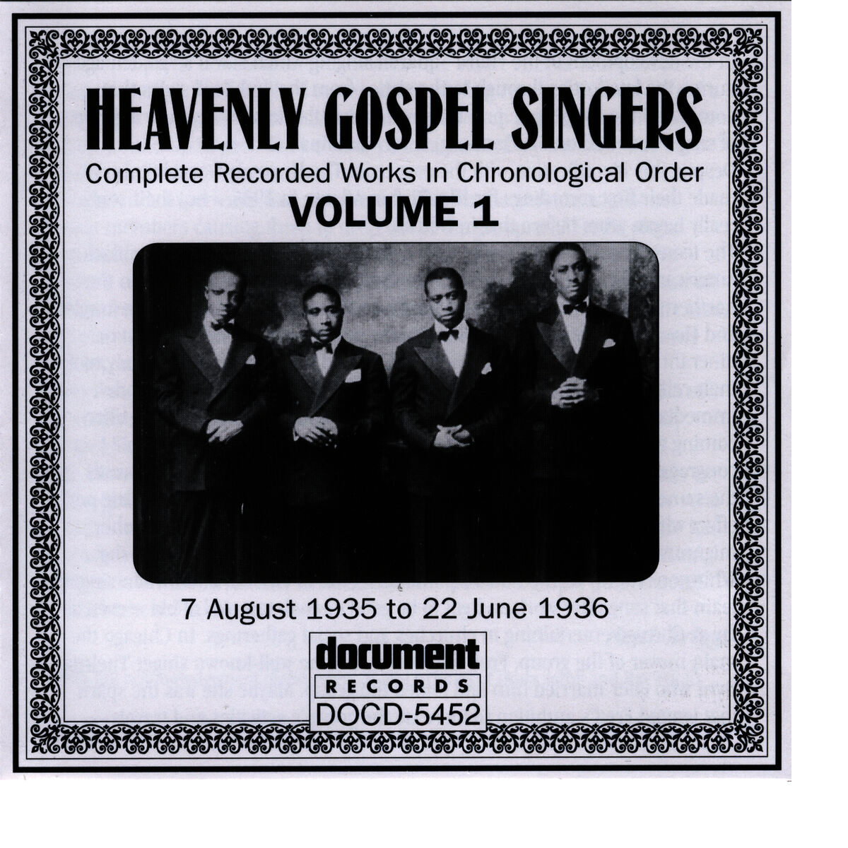 Album cover of Heavenly Gospel Singers Vol. 1 (1935-1936)