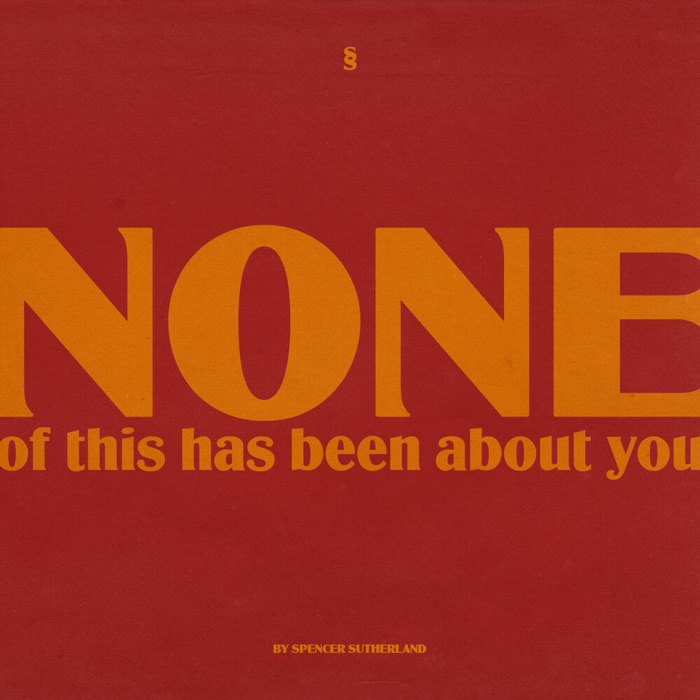 Picture of NONE of this has been about you