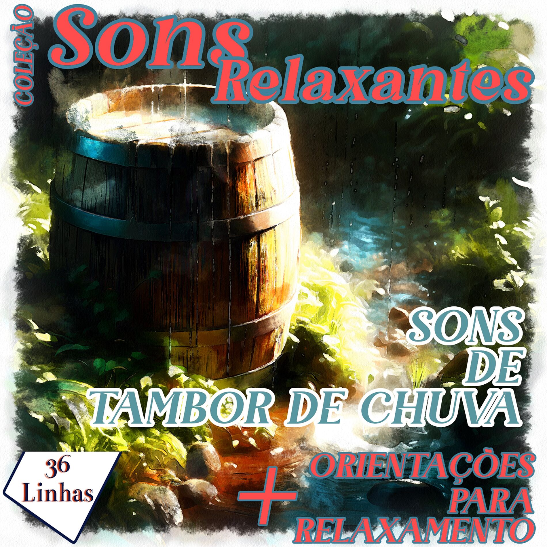Album cover of Coleção Sons Relaxantes - sons de tambor de chuva