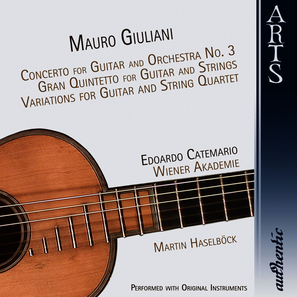Picture of Giuliani: Concerto for Guitar and Orchestra No. 3, Gran Quintetto for Guitar and Strings, Variations for Guitar and String Quartet