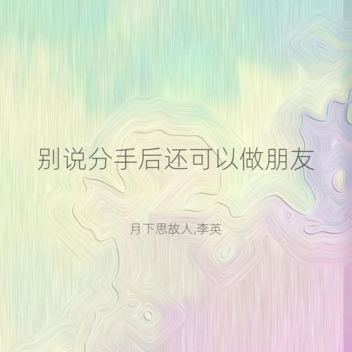 别说分手后还可以做朋友 (对唱版)