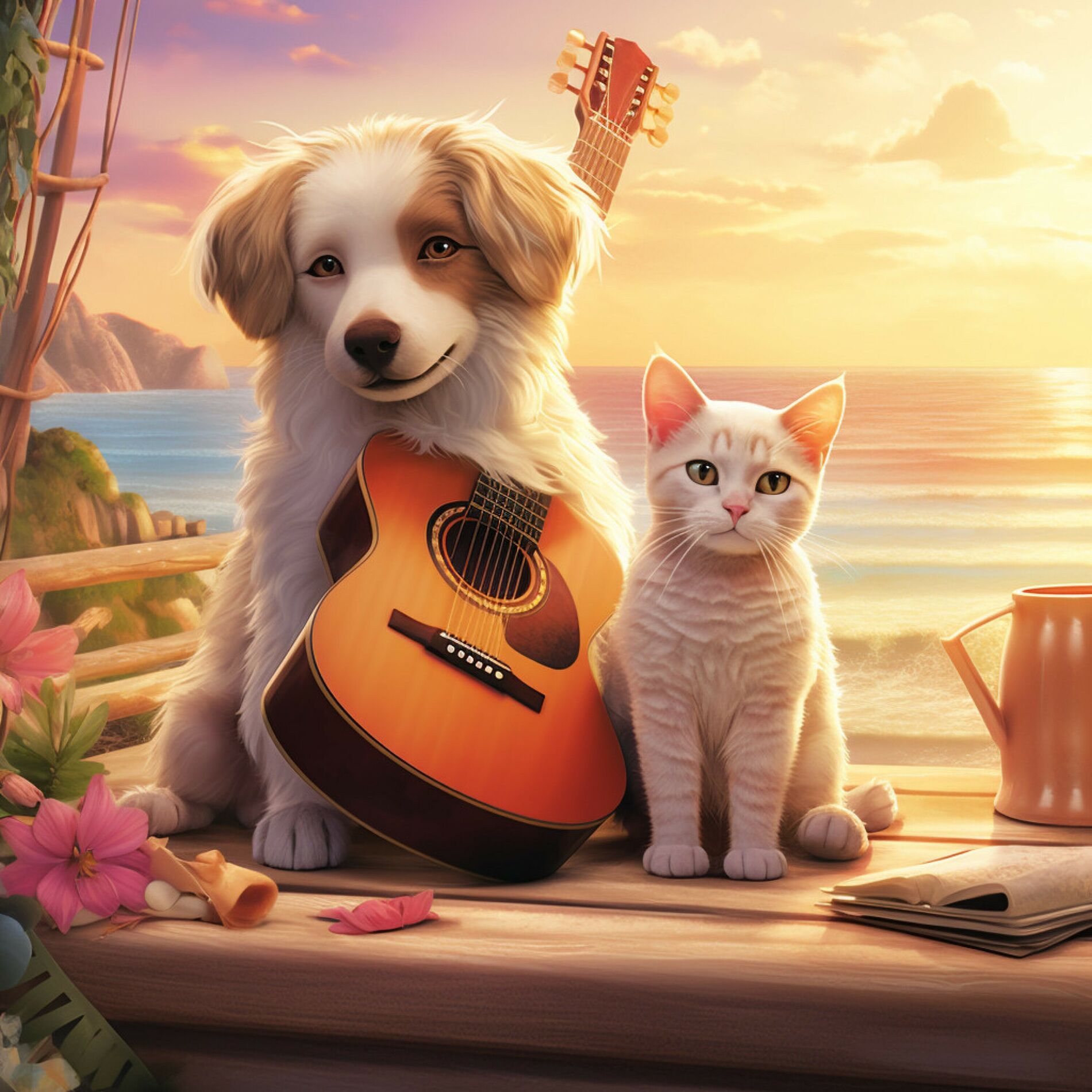 Album cover of Ocean Breeze Pet Play: Harmony in Pet Happiness