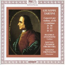 Cover of Tartini: Concerti per violin, archi e continuo D. 78, D. 12, D. 15