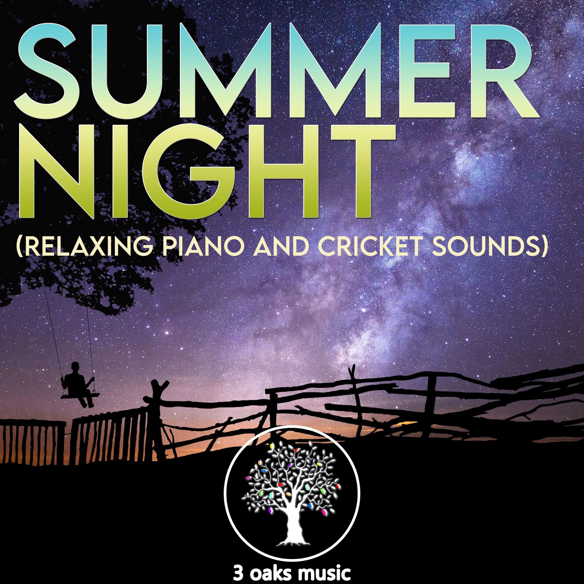 Album cover of Summer night (relaxing piano and cricket sounds)