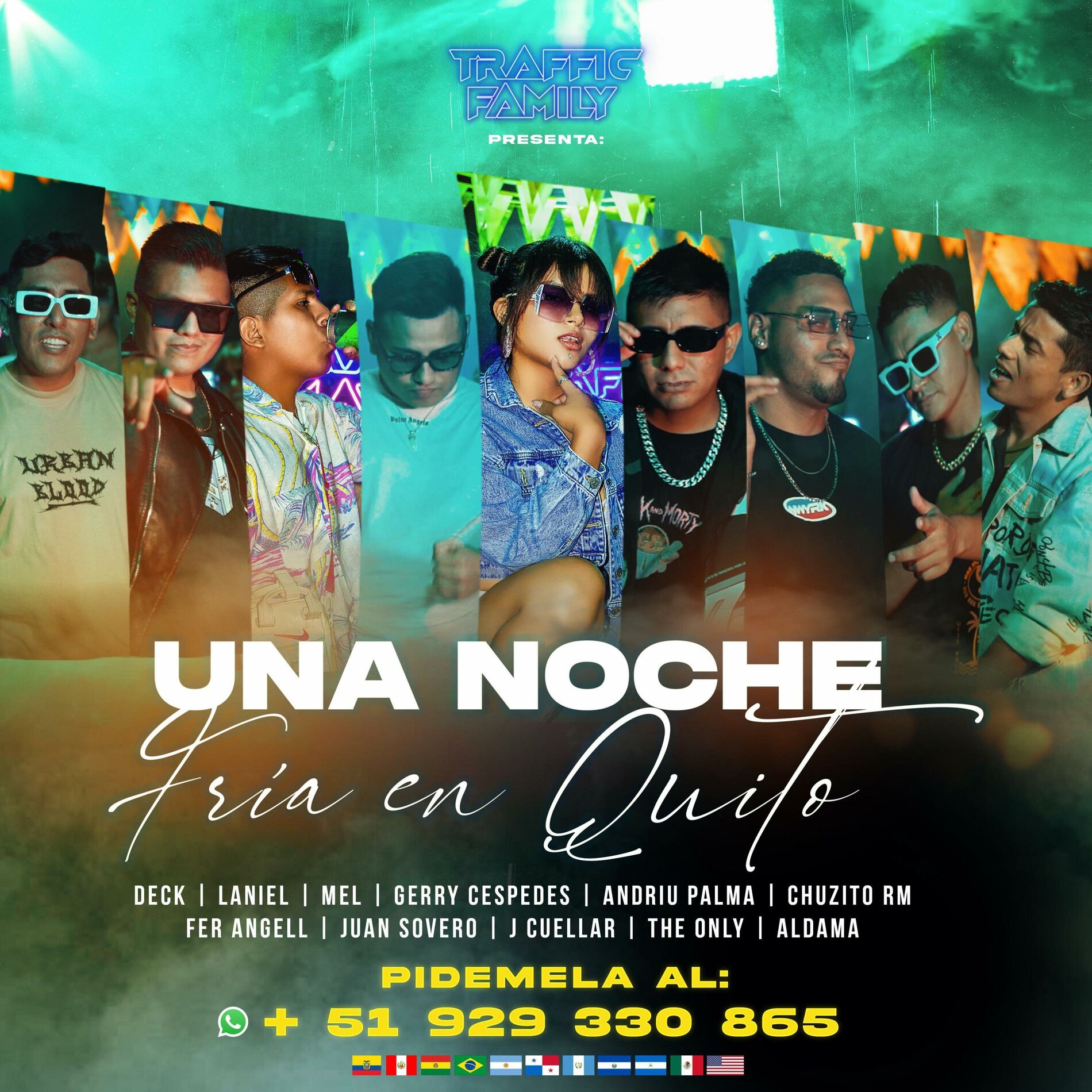 Album cover of Una noche fria en Quito (feat. MEL, Aldama, Juan Sovero, Fer Angell, Deck, Andriu Palma, J. Cuéllar, Gerry Céspedes, Chuzito RM, T