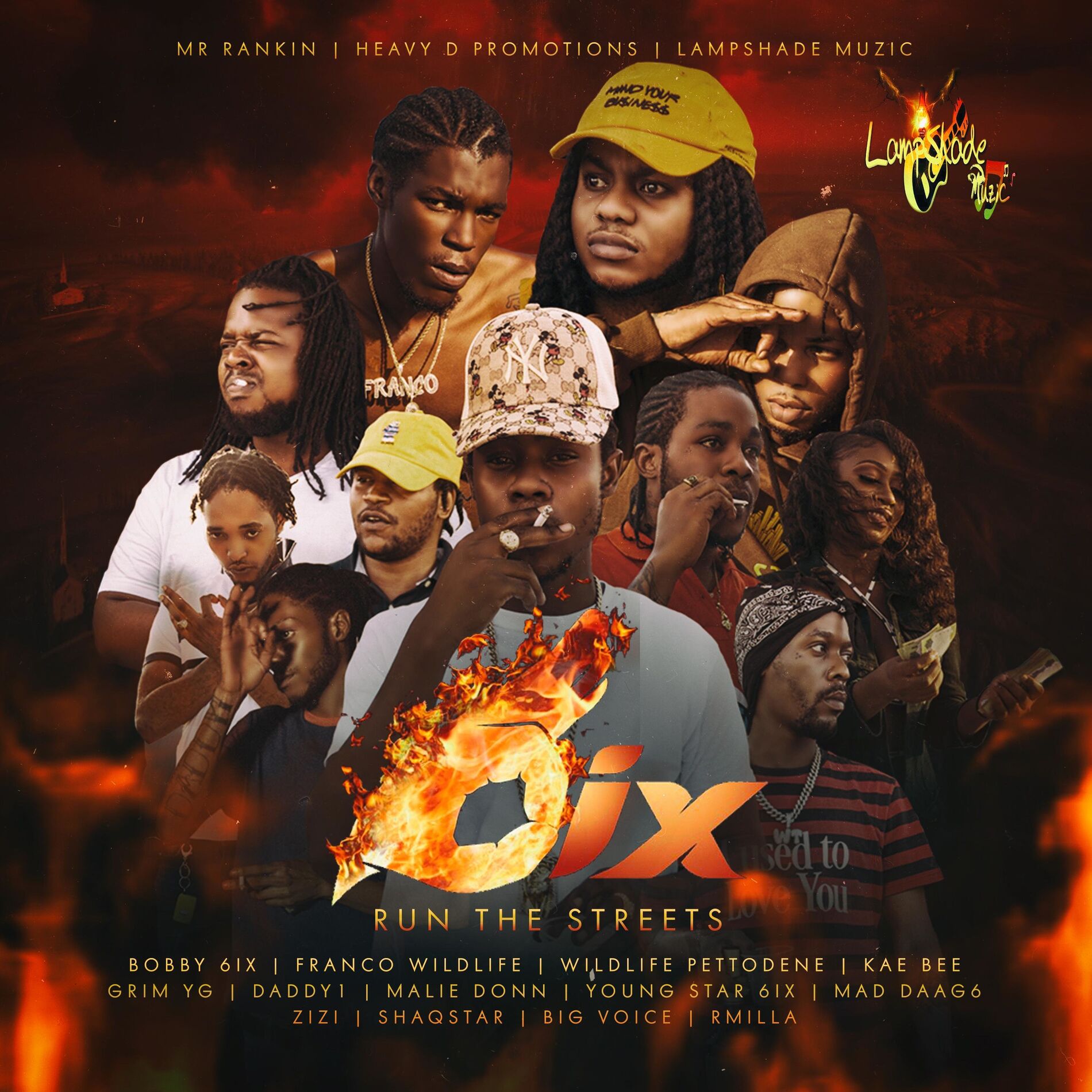 Album cover of 6ix Run The Streets (feat. Daddy1, Franco Wildlife, Grim YG, Shaqstar, Big Voice, Mad Daag6, Zizi, Wildlife Pettodene, Kae Bee, Ma