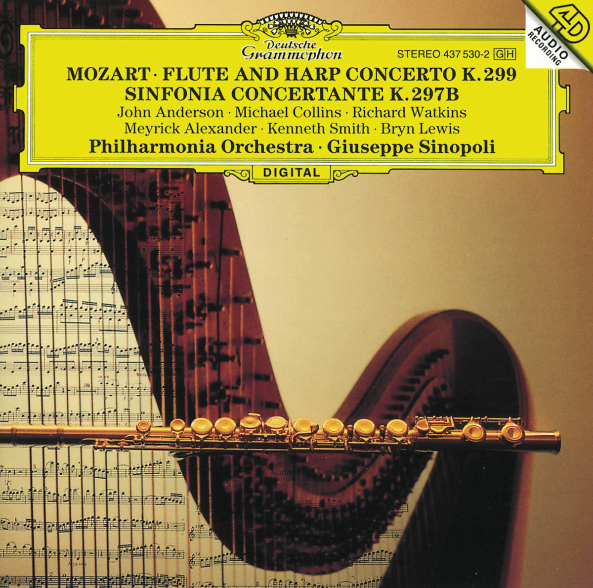 Querflöte und Orgel CD Kenneth Smith - Mozart: Flute & Harp Concerto K.299; Sinfonia