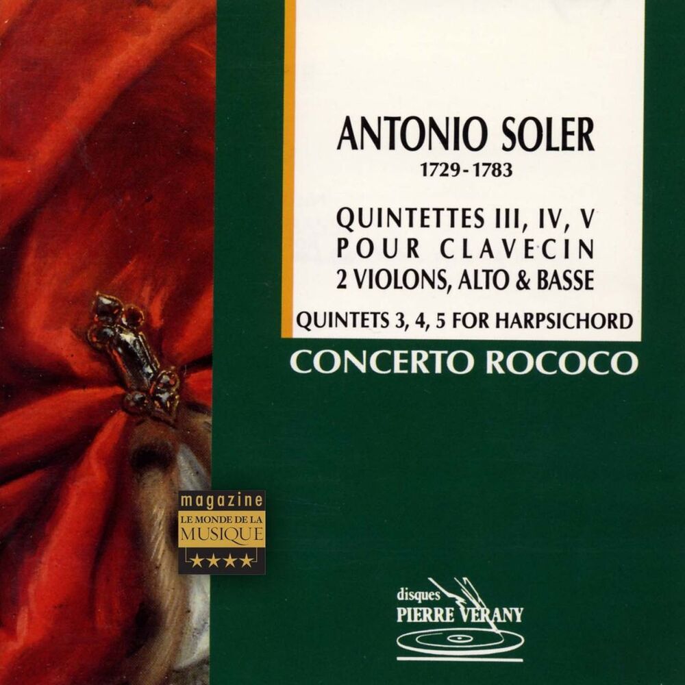 Picture of Soler : Quintettes pour clavecin, 2 violons, alto & basse, vol.1