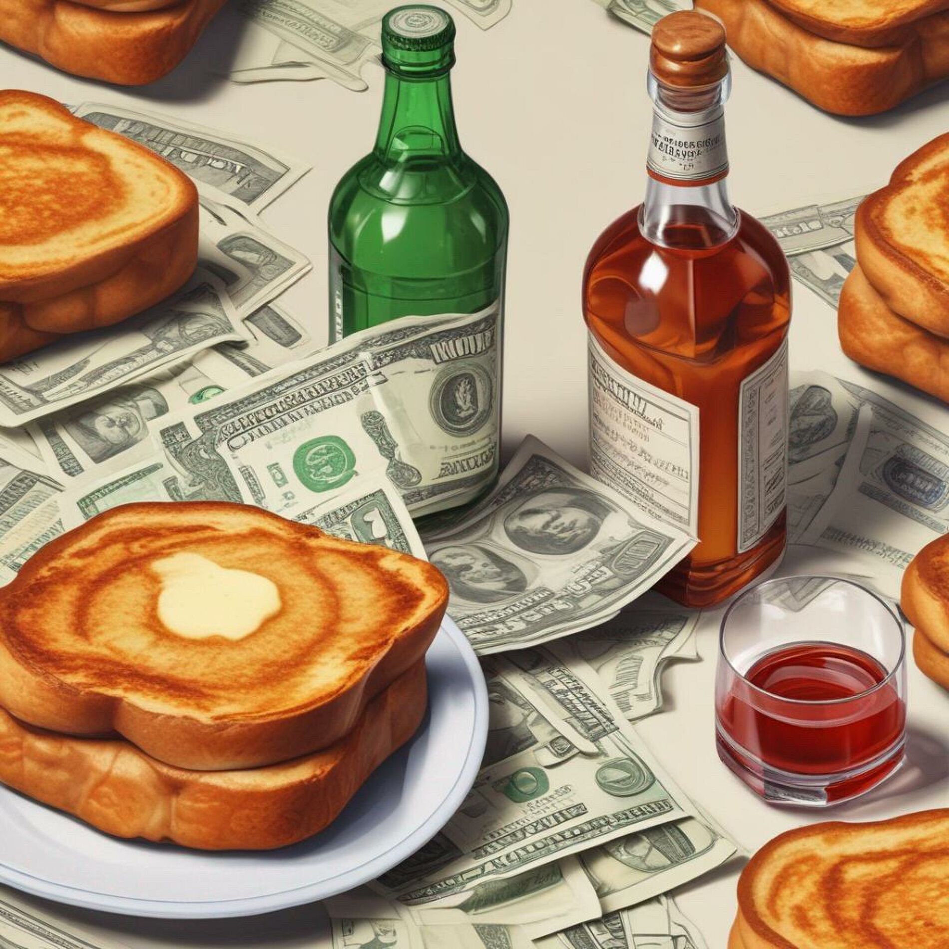 Album cover of French toast and hennessy