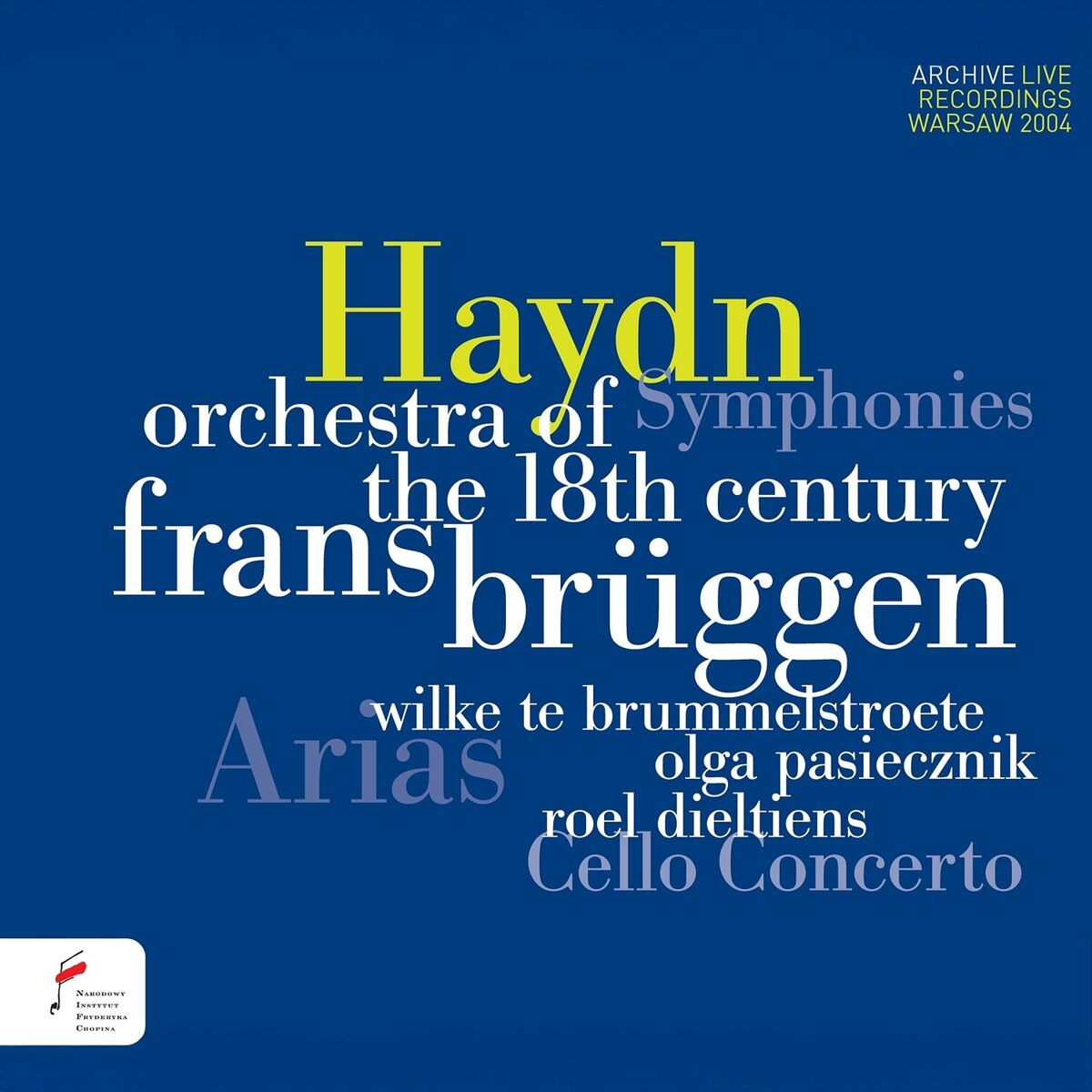Album cover of Joseph Haydn: Symphonies. Archive Live Recordings Warsaw 2004