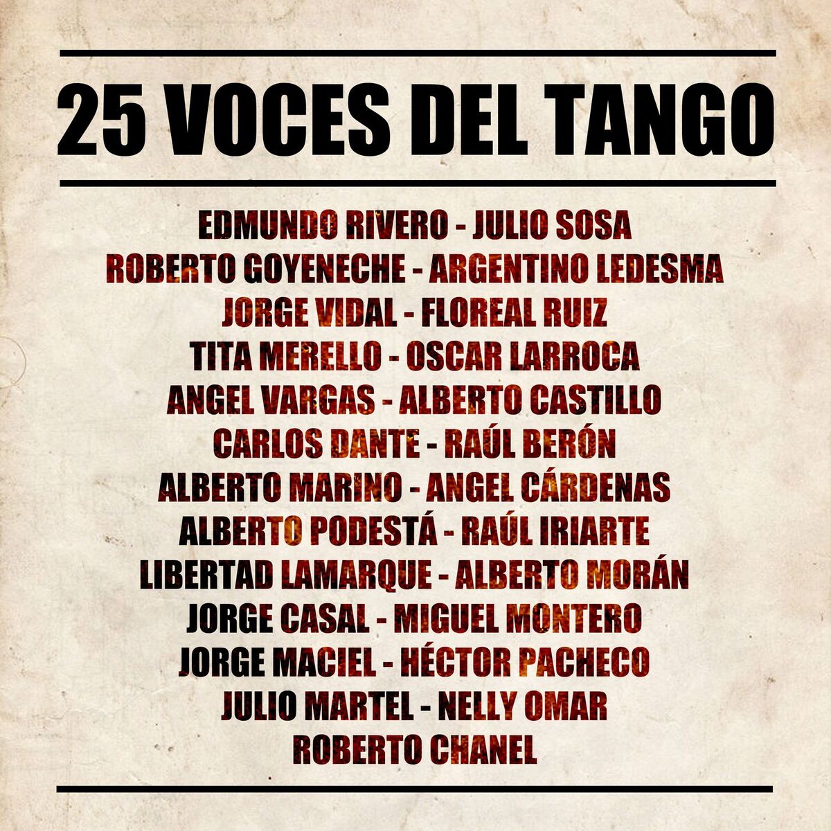 Album cover of 25 Voces del Tango