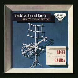 Cover of Mendelssohn: Violin Concerto; Bruch: Violin Concerto No. 1 (Ruggiero Ricci: Complete Decca Recordings, Vol. 4)