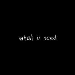Cover of what ü need