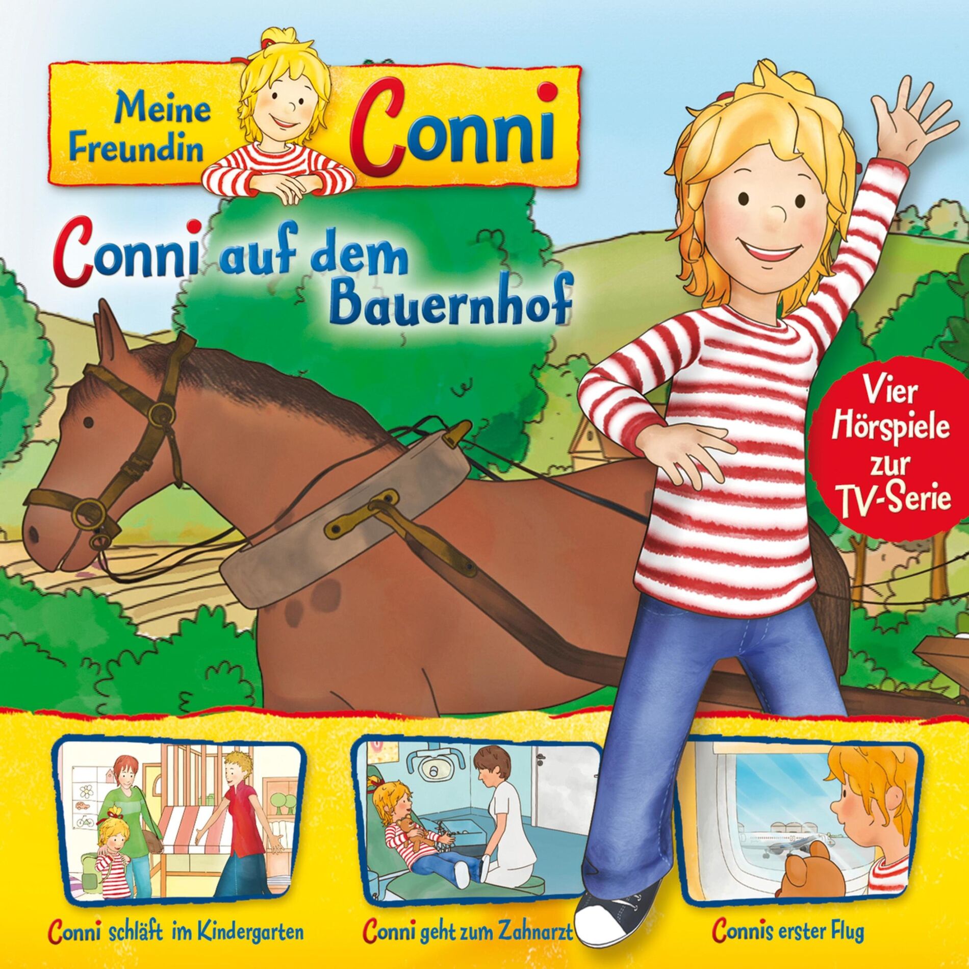 Album picture of 02: Conni auf dem Bauernhof / Conni schläft im Kindergarten / Conni geht zum Zahnarzt / Connis erster Flug (Vier Hörspiele zur TV-