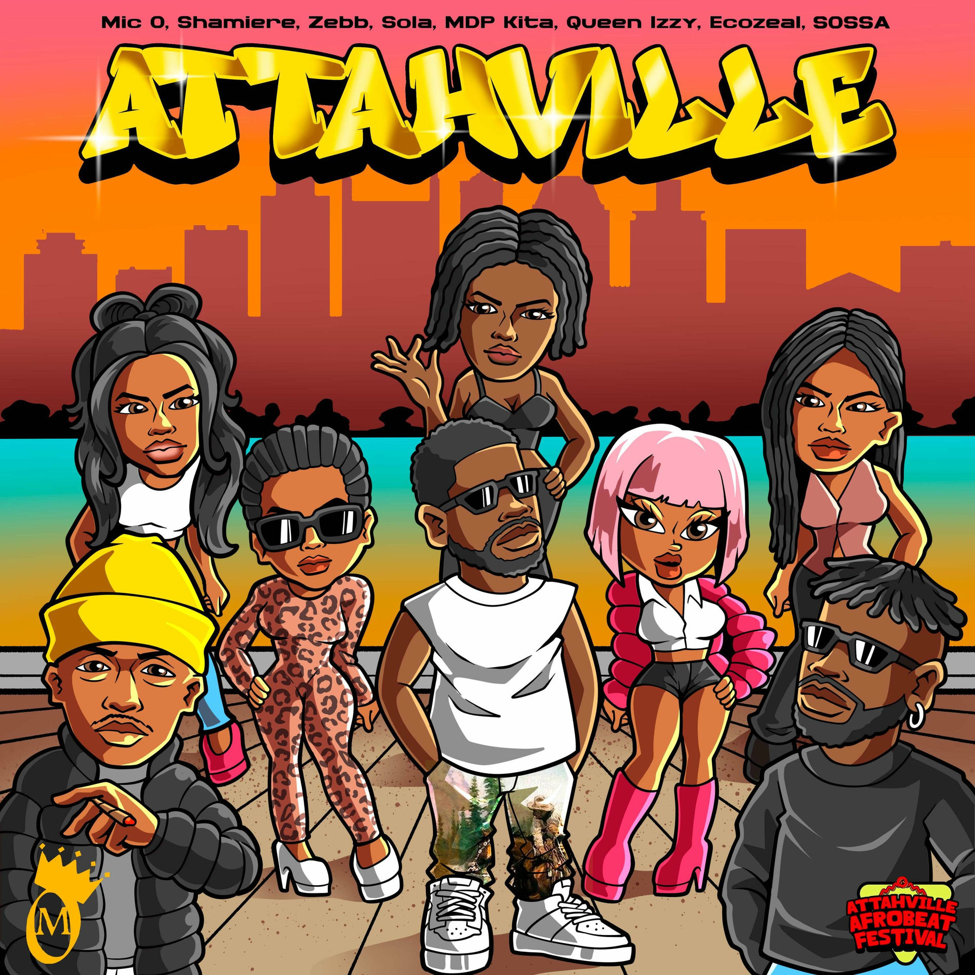 Album cover of Attahville (feat. Shamiere, Zebb, Sola, MDP Kita, Queen Izzy, Ecozeal & SOSAA)