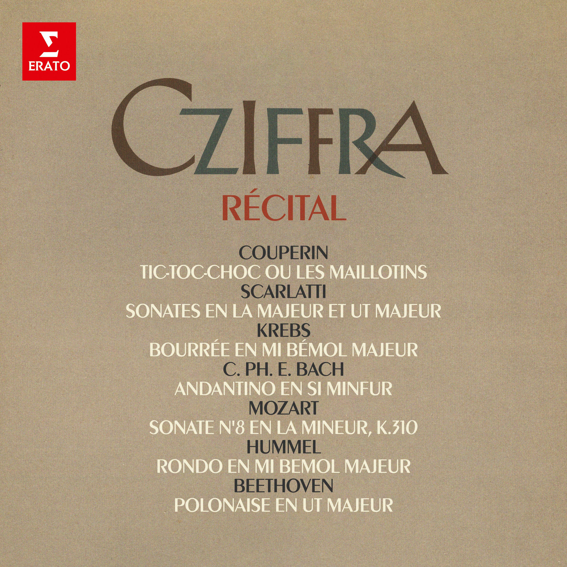 Album cover of Récital: Couperin, Scarlatti, Krebs, Mozart, Hummel, Beethoven...